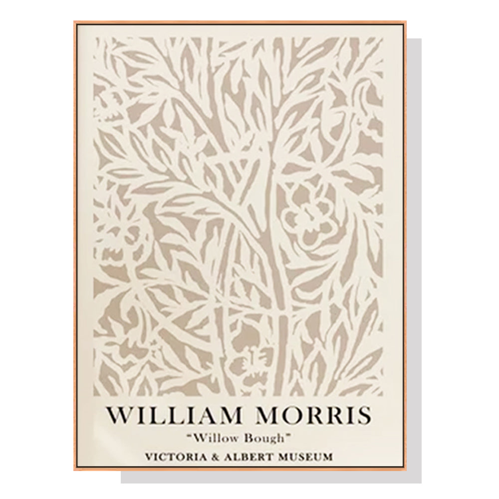 William Morris Canvas Art Print with Neutral Wood Frame - 40cm x 60cm