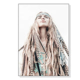 Bohemian Chic Wall Art with White Frame - 90cm x 135cm Canvas Print