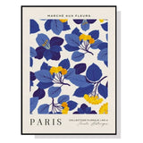 Parisian Floral Market Canvas Art with Black Frame - 90cm x 135cm