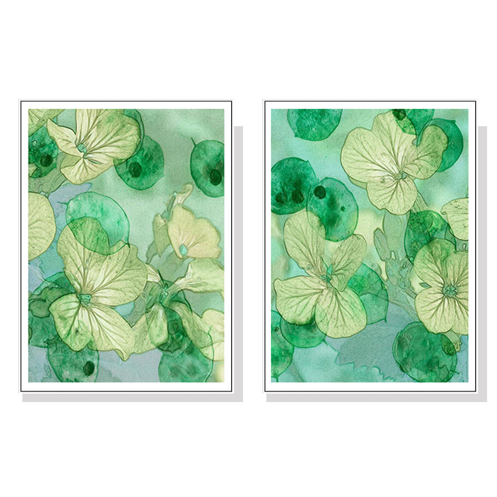 Zanzibar Gem Canvas Wall Art Set - 40cm x 60cm with White Floating Frame