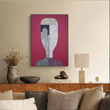 Abstract Woman Canvas Art 90cm x 135cm with Black Frame