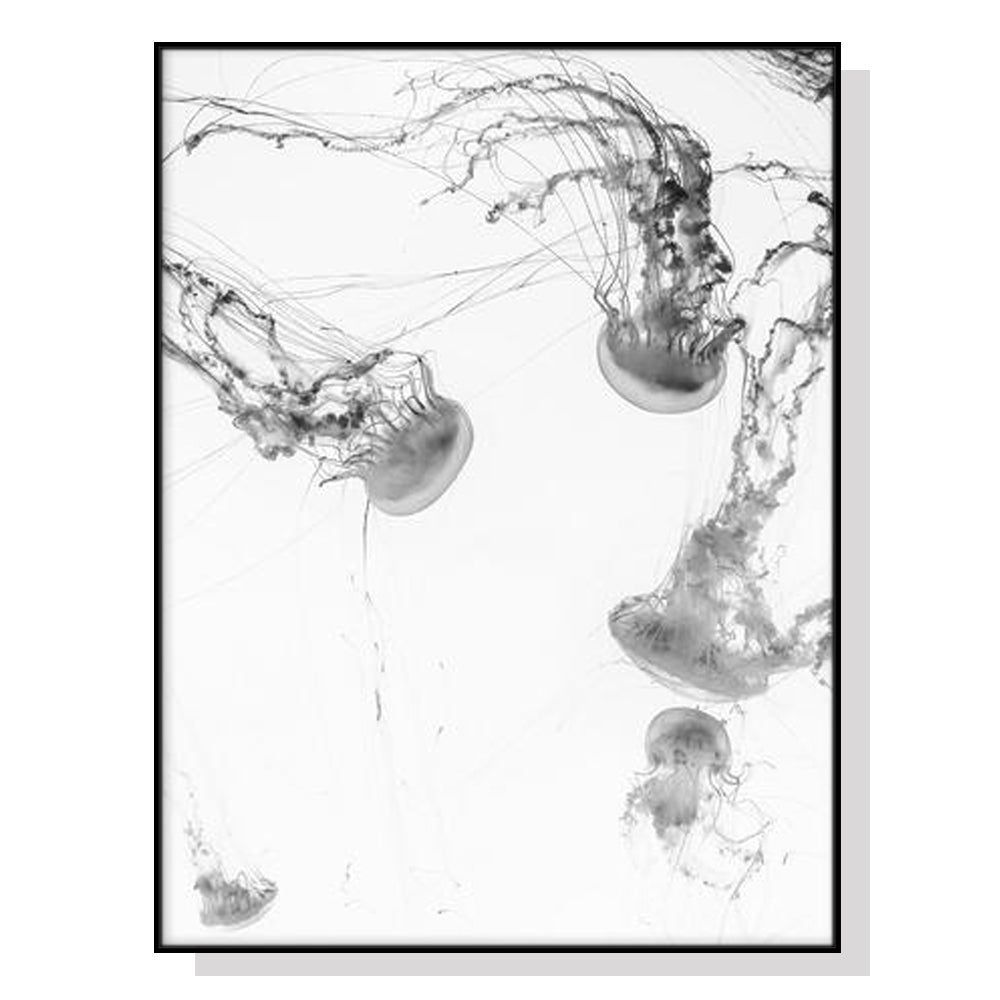 Jellyfish Canvas Art with Black Frame - 90cm x 135cm