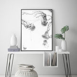 Jellyfish Canvas Art with Black Frame - 90cm x 135cm