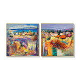 Elegant Estate Italiana Canvas Art Set with Gold Frame - 40cm x 40cm