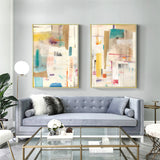 Sonder by Jean Kenna - Elegant 80x120cm Wall Art Canvas Set with Gold Frame