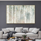 Forest Serenity: 90cm x 135cm Canvas Art with Gold Floating Frame