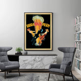 Birra Italia Pilsen Canvas Wall Art - 100cm x 150cm with Black Floating Frame