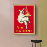 Pasta Baroni Gold Framed Canvas Wall Art - 90cm x 135cm