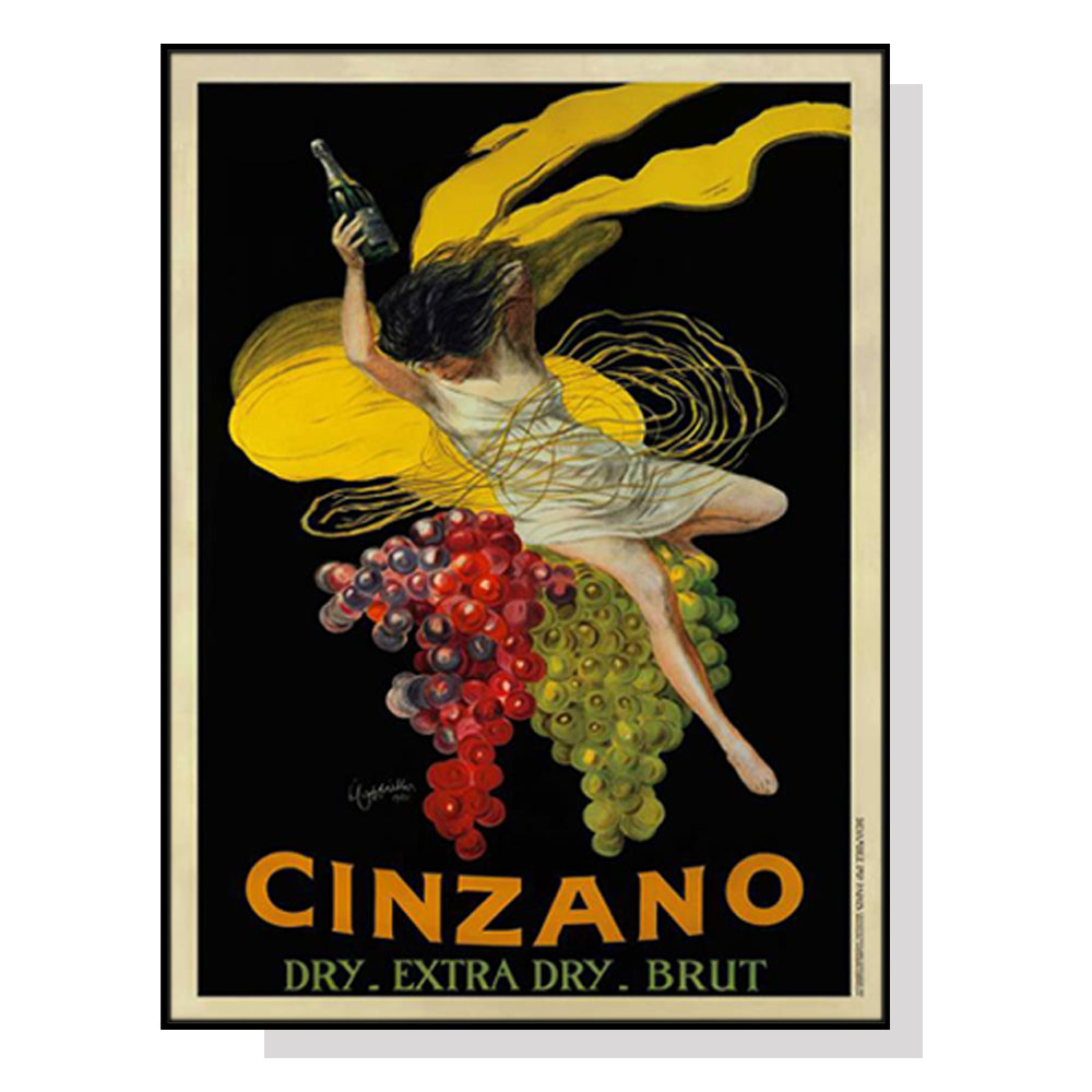 Cinzano Canvas Wall Art with Black Frame - 40cm x 60cm