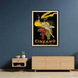 Cinzano Canvas Wall Art with Black Frame - 40cm x 60cm