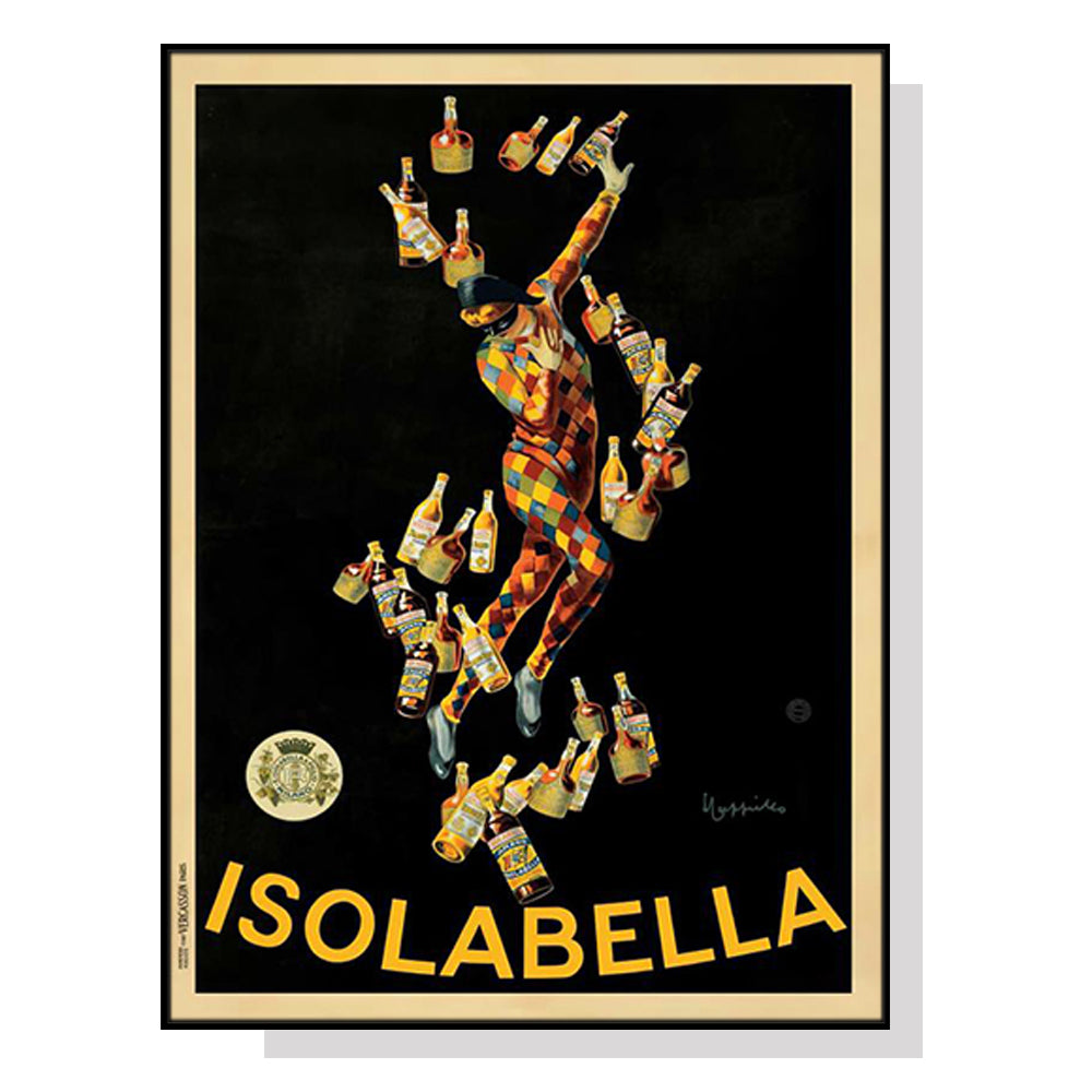 Isolabella Floating Frame Canvas Art - 90cm x 135cm in Black