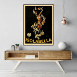 Isolabella Floating Frame Canvas Art - 90cm x 135cm in Black