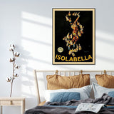 Isolabella Floating Frame Canvas Art - 90cm x 135cm in Black