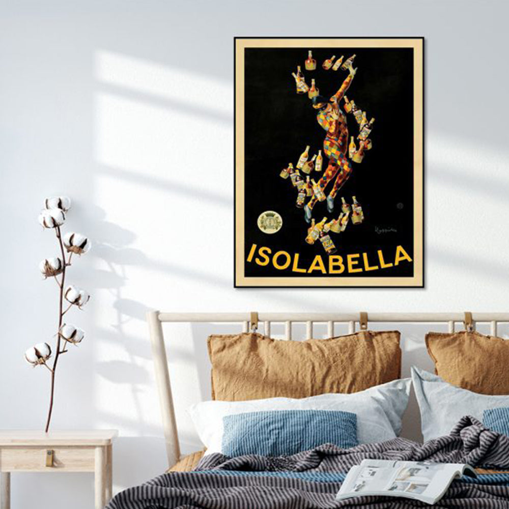 Isolabella Black Frame Canvas Wall Art - 100cm x 150cm Premium Print