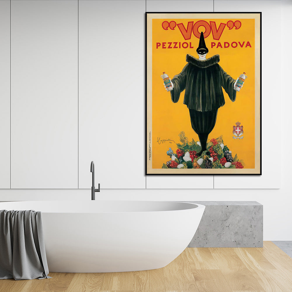 Canvas Wall Art with Black Frame - 90cm x 135cm Pezziol Padova Design