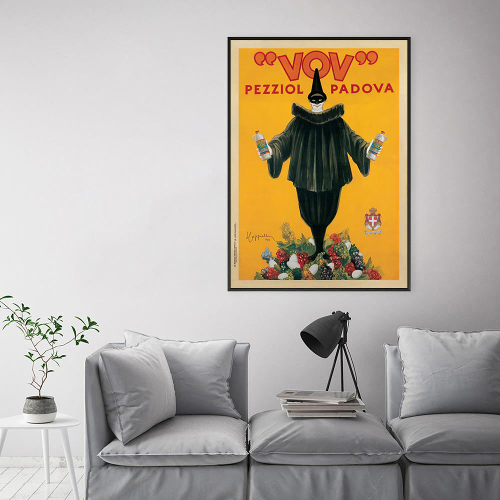 Canvas Wall Art with Black Frame - 90cm x 135cm Pezziol Padova Design