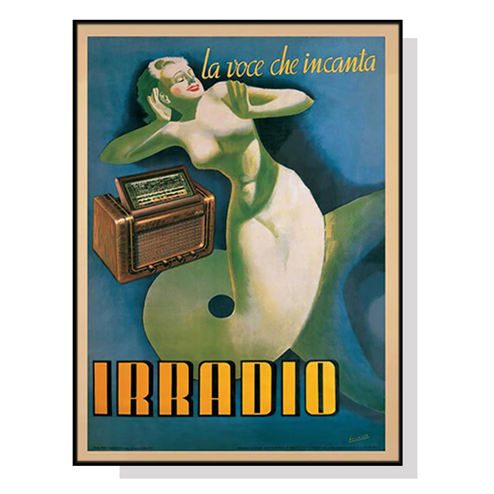 Irradio Cinzano Black Frame Canvas Art - 90cm x 135cm Premium Print