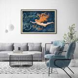 Artistic Canvas Print of Gladiator Cycles in Black Frame - 40cm x 60cm