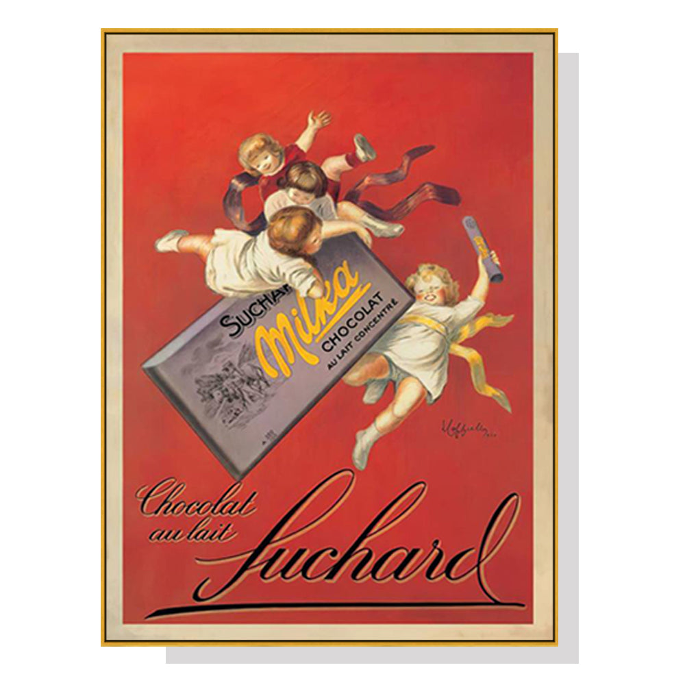 Milka Chocolates Canvas Art in Gold Frame - 90cm x 135cm by Suchard