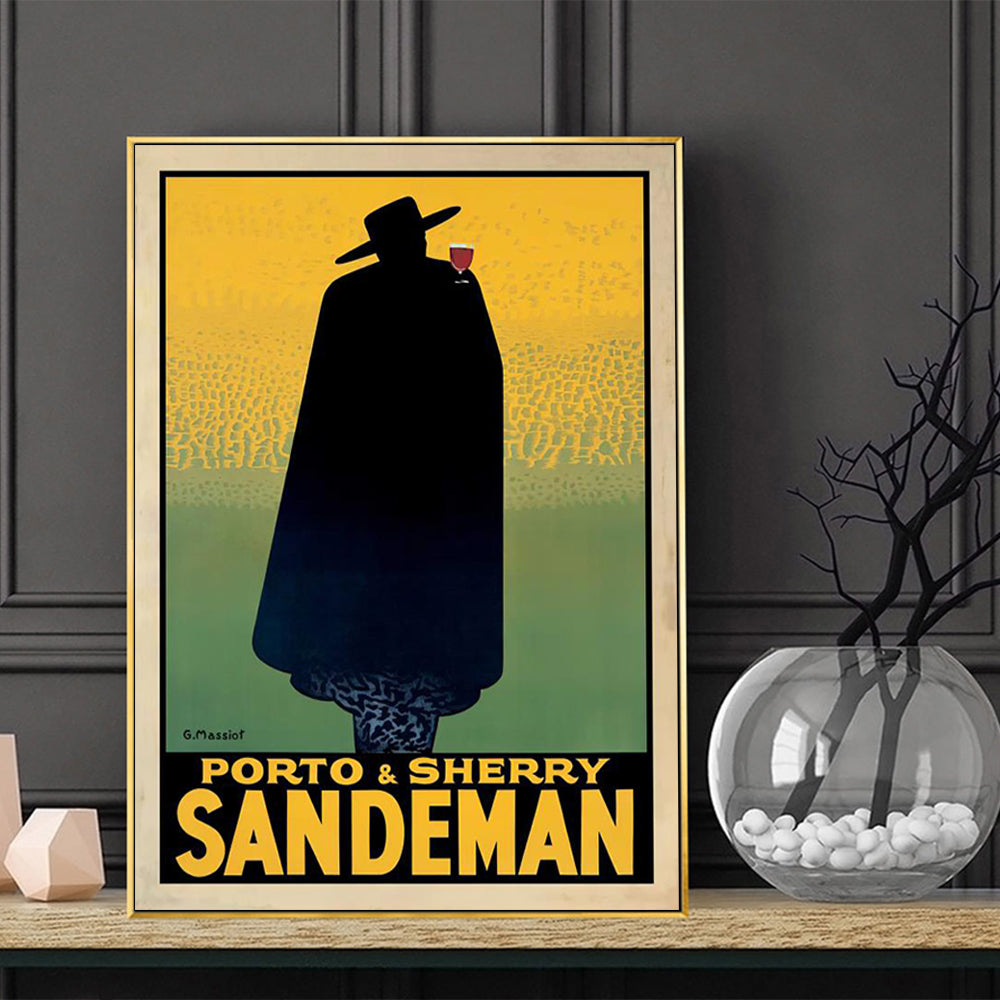 Elegant Sandeman Gold Framed Canvas Wall Art - 90cm x 135cm