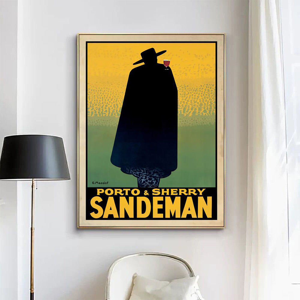 Elegant Sandeman Gold Framed Canvas Wall Art - 90cm x 135cm