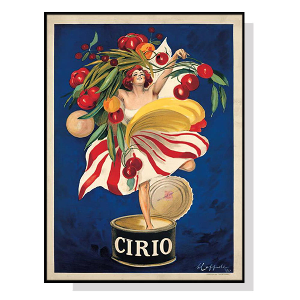 Cirio by Leonetto Cappiello - 90cm x 135cm Premium Canvas Wall Art with Elegant Black Frame