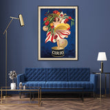 Cirio by Leonetto Cappiello - 90cm x 135cm Premium Canvas Wall Art with Elegant Black Frame