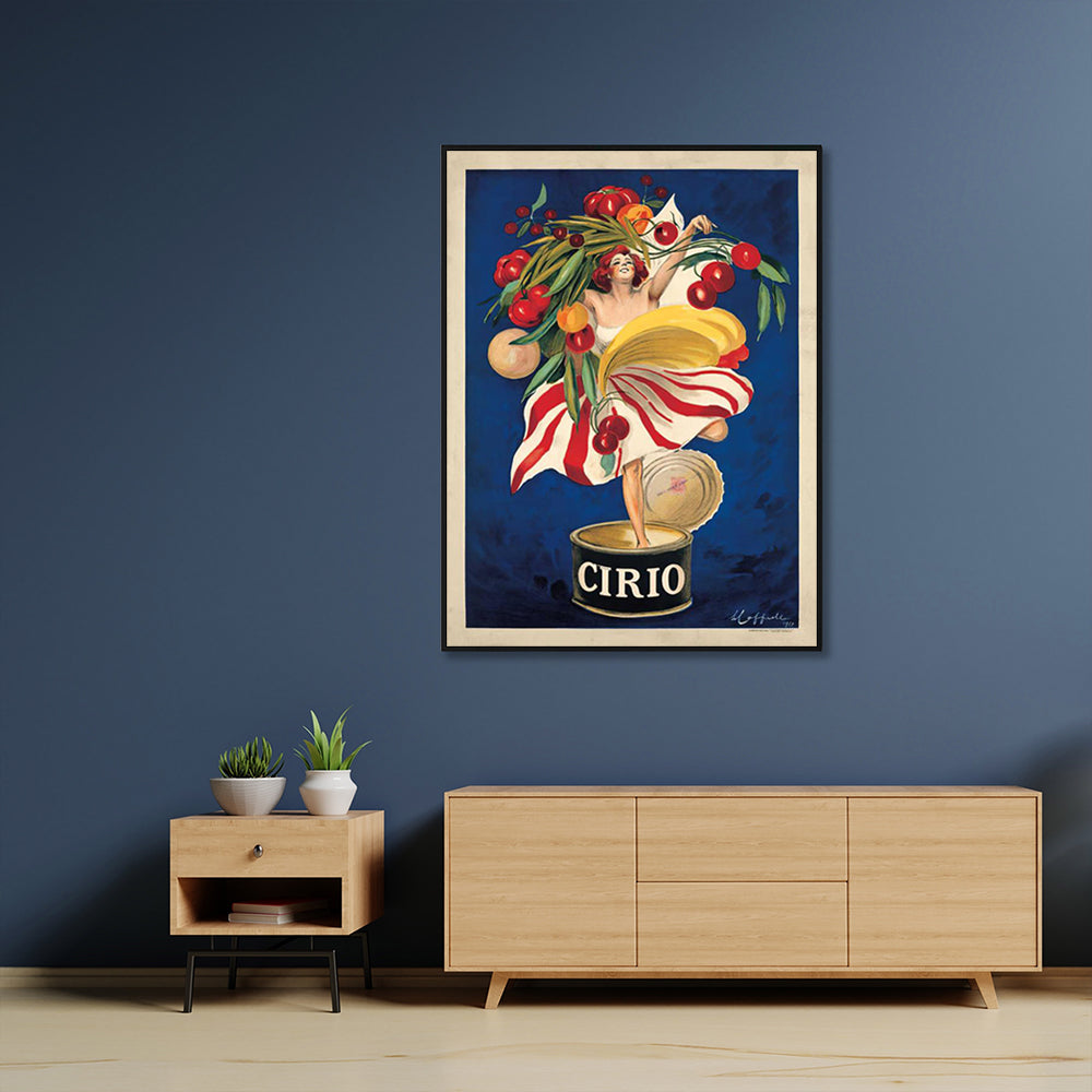 Cirio by Leonetto Cappiello - 90cm x 135cm Premium Canvas Wall Art with Elegant Black Frame