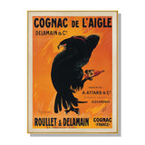 Cognac de l’Aigle Gold Framed Canvas Art - 90cm x 135cm