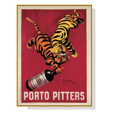 Vintage Gold Framed Canvas Art - Porto Pitters 90cm x 135cm