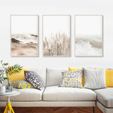 Coastal Serenity: 80cmx120cm Framed Beach Canvas Art Set