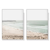 Coastal Canvas Art Prints with White Frames - 70cm x 100cm (Set of 2)