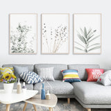 Lavender Eucalyptus Canvas Wall Art Set - 70cm x 100cm with Wooden Frame