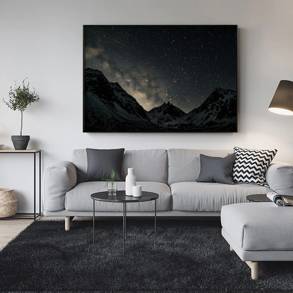 Night Court Canvas Art – 90cm x 135cm with Black Floating Frame