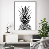 Pineapple Canvas Wall Art with Black Frame – 90cm x 135cm