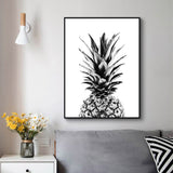 Pineapple Canvas Wall Art with Black Frame – 90cm x 135cm