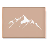 Monochrome Mountain Canvas Art Set - 80cm x 120cm with White Frames (3 Pieces)