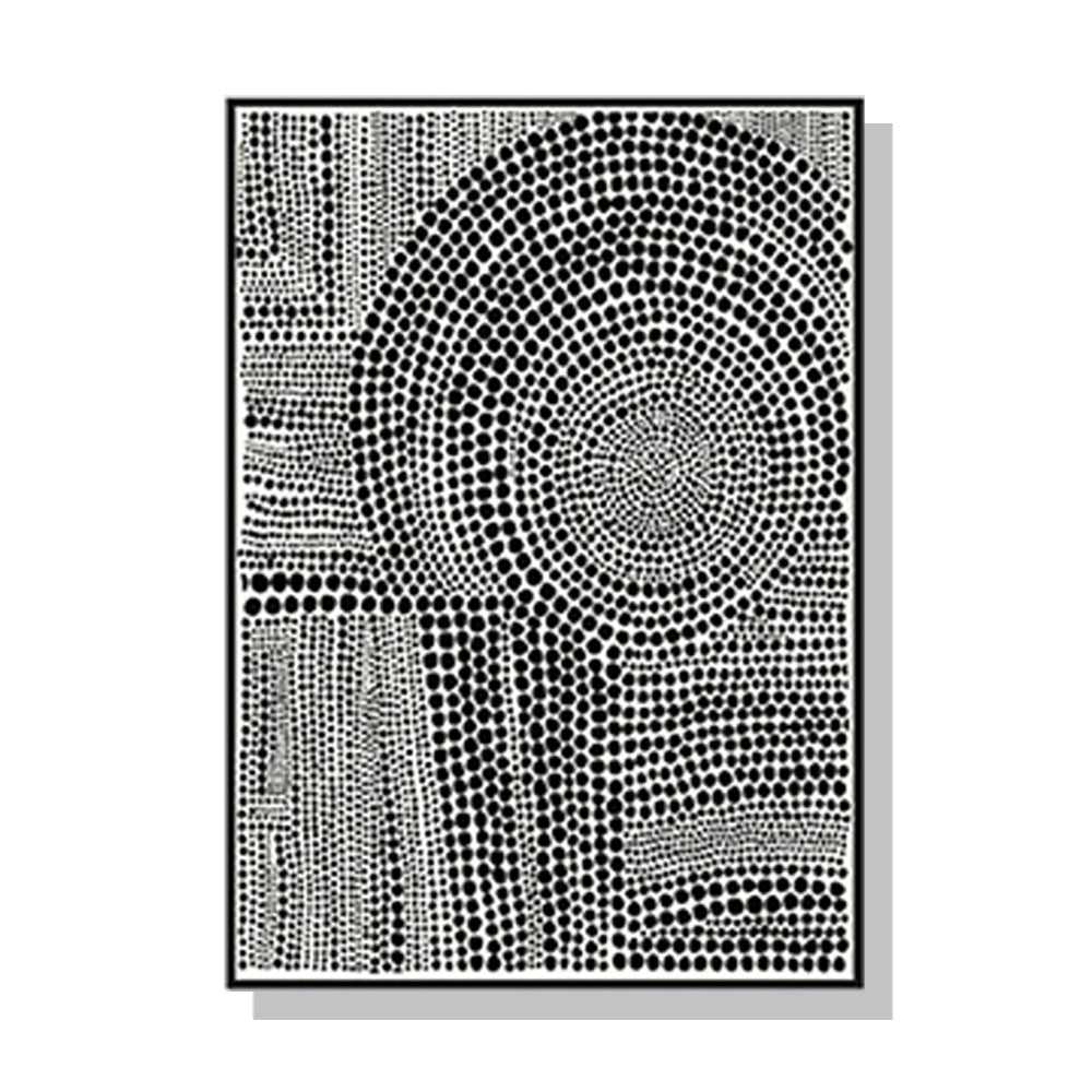 Clustered Dots B Canvas Art in Black Frame - 40cm x 60cm