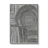 Clustered Dots B Canvas Art in Black Frame - 40cm x 60cm