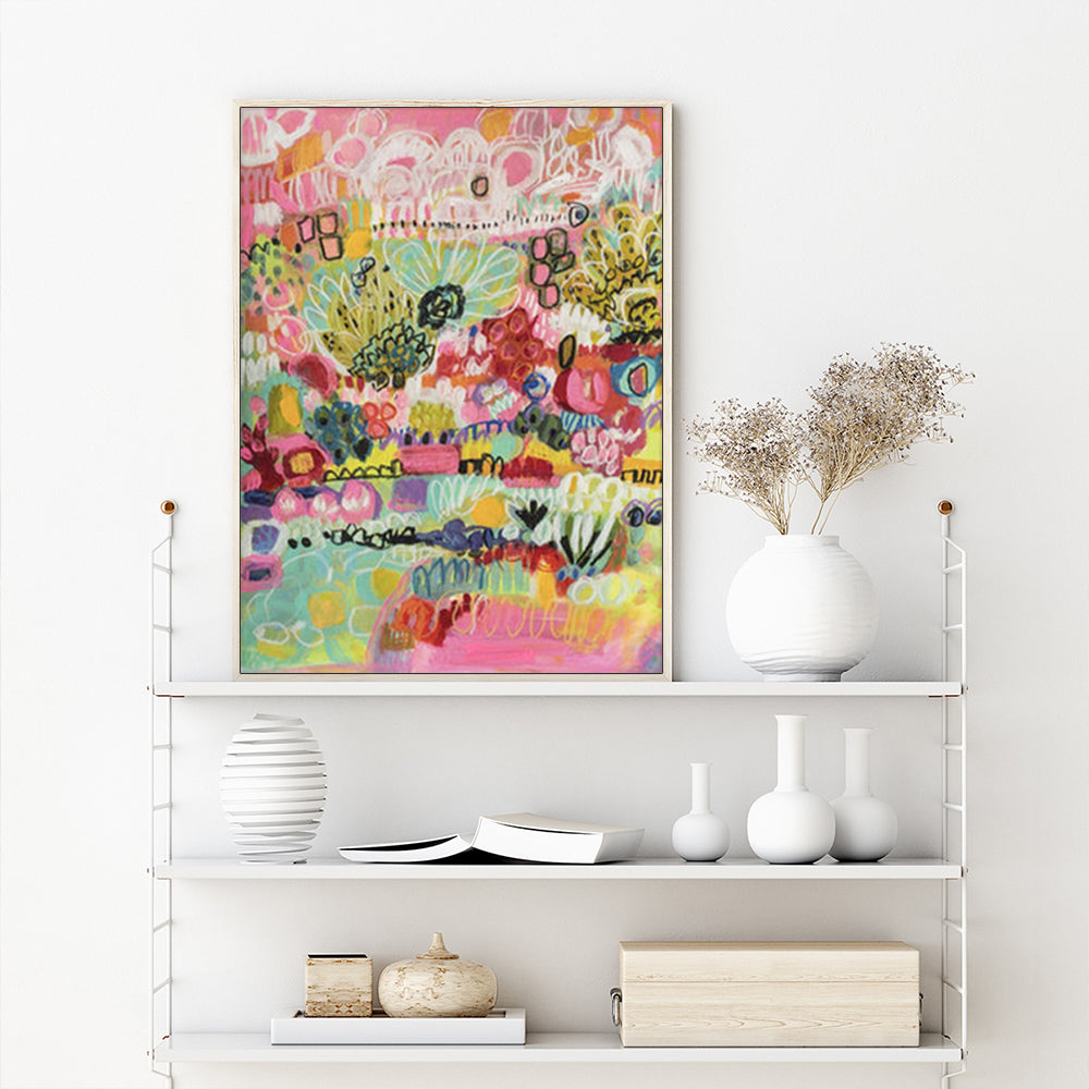 Summer Smile Canvas Art - 90cm x 135cm Framed Print