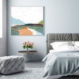 Canvas Wall Art - April Morning in White Frame (90cm x 90cm)