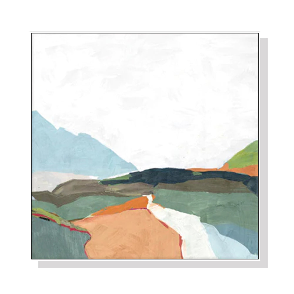 April Morning Canvas Art with White Frame - 100cm x 100cm