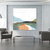 April Morning Canvas Art with White Frame - 100cm x 100cm