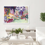 Late Summer Serenity Canvas Art in White Frame - 70cm x 100cm