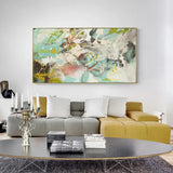 Dreamy Gold Framed Canvas Wall Art - 60cmx120cm