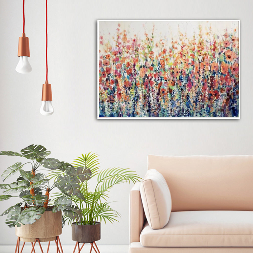 Spring Elegance: 40x60cm Canvas Art with White Frame