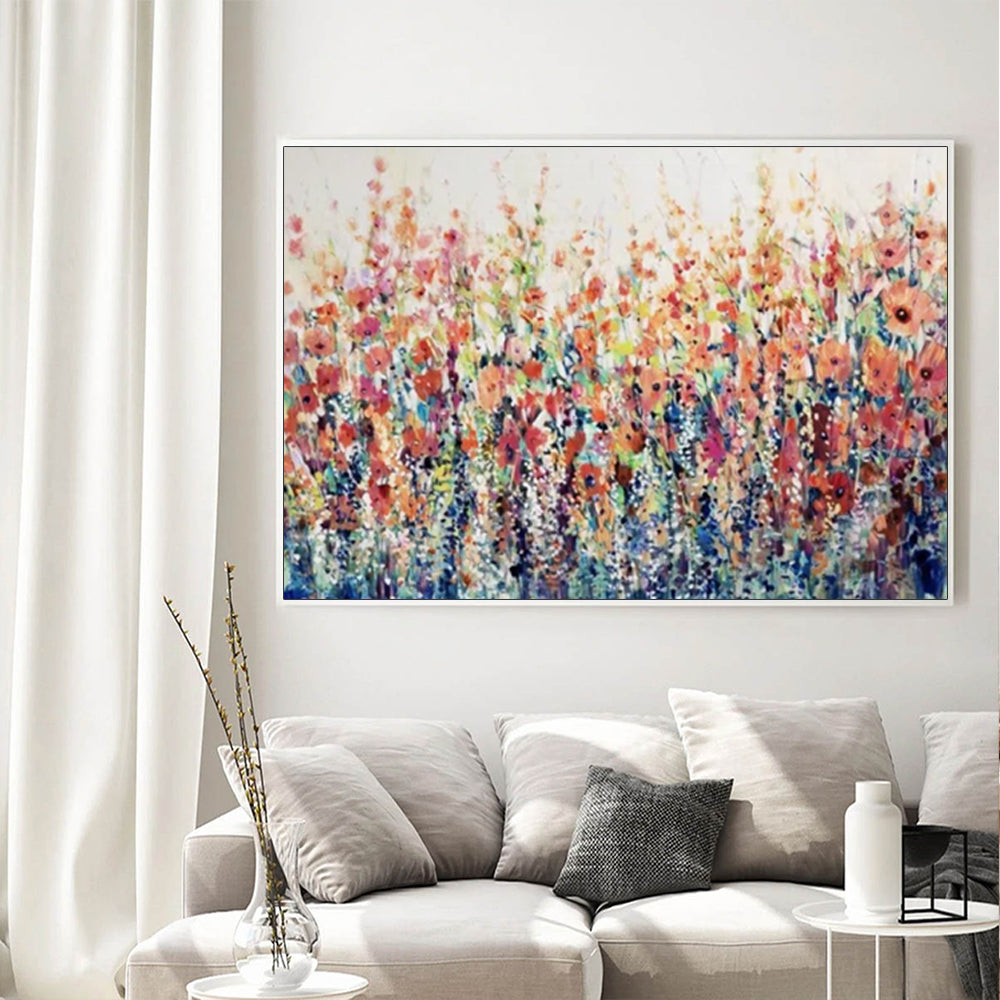 Spring Elegance: 40x60cm Canvas Art with White Frame