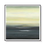 Serene Landscape Canvas Art with Black Floating Frame - 90cm x 90cm