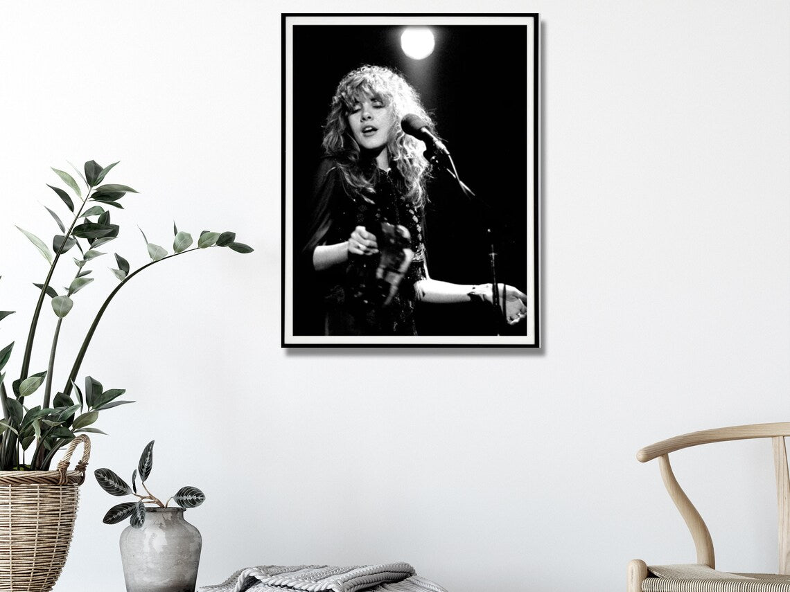 Stevie Nicks Concert Canvas Art - 70cm x 100cm Framed Print with Floating Effect