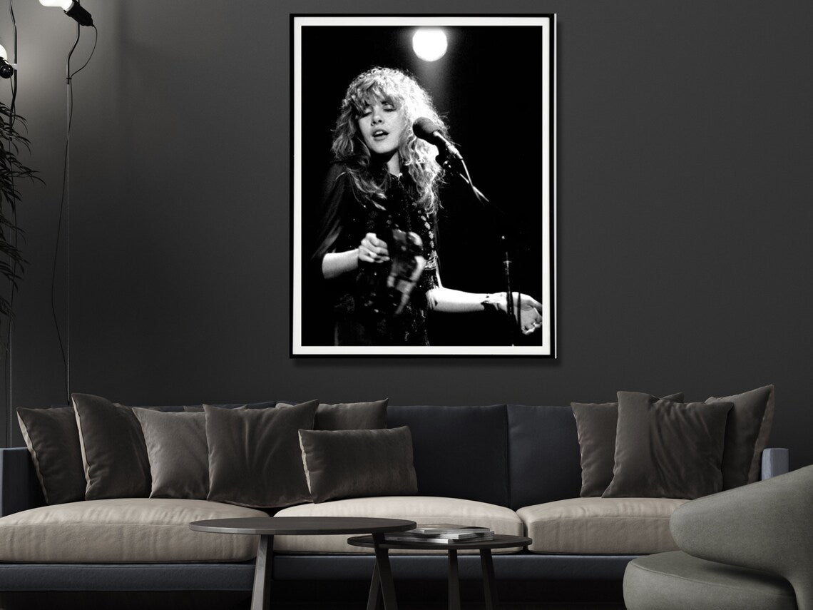 Stevie Nicks Concert Canvas Art - 70cm x 100cm Framed Print with Floating Effect